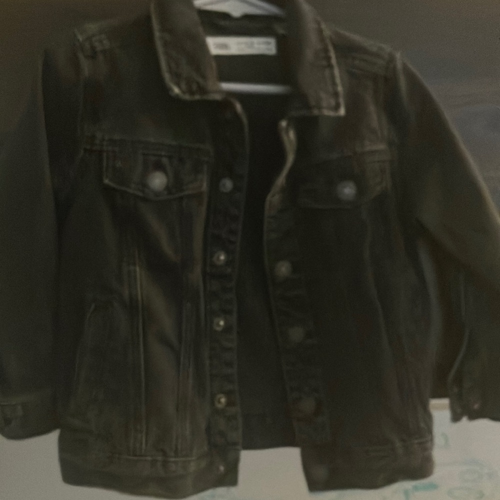 Zara kids faded Jean jacket - Black